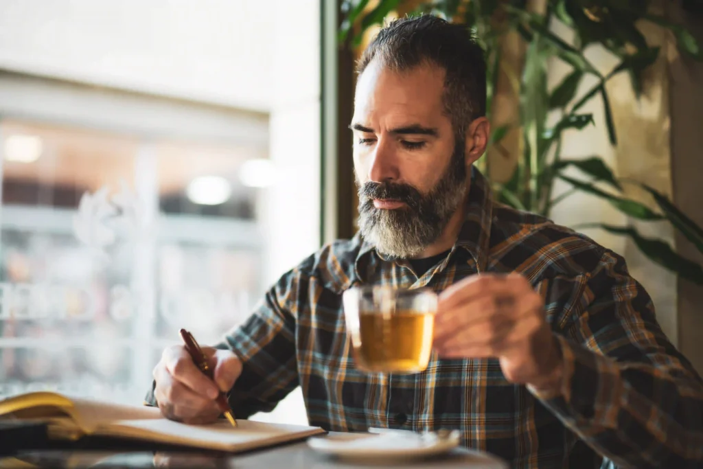 man in cafe